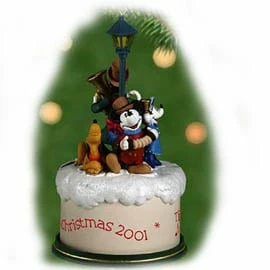 2001 Merry Carolers Mickey Mouse *Wind-up Music And Movement