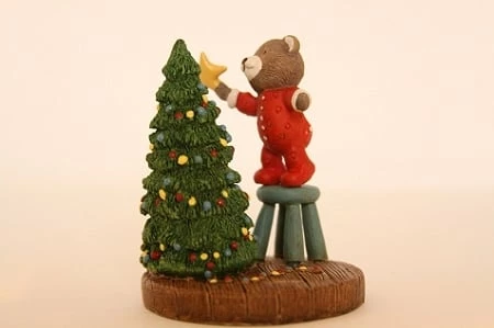 Tender Touches Bear Decorating Tree