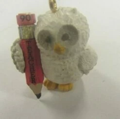 1990 Teacher Owl Miniature Ornament *Hand Painted Prototype