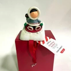 2016 Frosty Friends Stocking Holder Hanger *Eskimo And Penguin On Sled