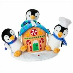 2021 Gingerbread Treat Playful Penguins Plush Tabletop *Magic