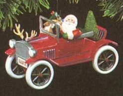 1991 Here Comes Santa 13th-Antique Car (Slightly Damaged Box)