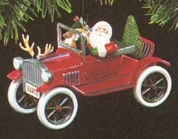 1991 Here Comes Santa 13th-Antique Car (Slightly Damaged Box)