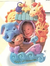 1999 Baby's First Christmas-Photo Holder~Noah's Ark