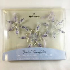 2001 Frostlight Faeries Fairy Beaded Snowflake - Violet
