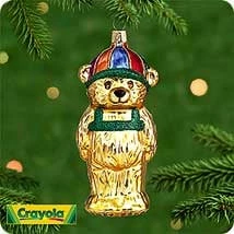 2000 Crayola Backpack Bear *Blown Glass