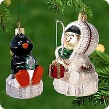 2000 Frosty Friends *Blown Glass