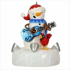 2019 Blue Christmas Snowman With Guitar *Magic