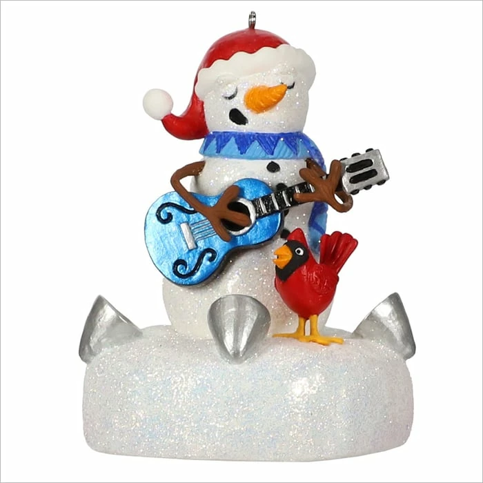 2019 Blue Christmas Snowman With Guitar *Magic