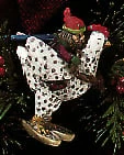 1994 Folk Art Racing Through The Snow Chicken