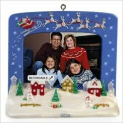 2009 Recordable Ornaments Christmas Village Photo Holder *Magic