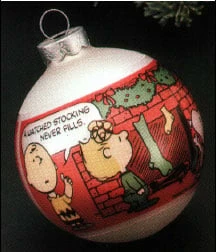 1977 Peanuts Fireplace Scene Ball