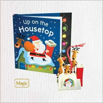 2010 Up On The Housetop Interactive Storybook & Ornament *Magic