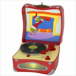 2021 Dr. Seuss You're A Mean One Mr. Grinch Record Player *Magic