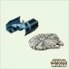 2005 Star Wars TIE Advanced X1 & Millennium Falcon Set/2 *Miniature