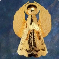 1989 Heavenly Glow Tree Topper *Miniature (Slightly Damaged Box)