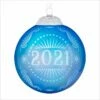 2021 Christmas Commemorative Ball 9th Blue Glass Ball