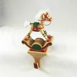 1984 Baby's First Christmas Rocking Horse Stocking Hanger (Slightly Damaged Box)
