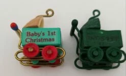 1991 Baby's First Christmas Carriage *Miniature *Hand Painted Prototype