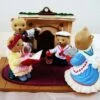 1993 The Bearingers-Set With Fireplace 5 Pieces (Slightly Damaged Box)