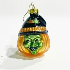 Blown Glass Witch Head *Halloween Trimmer