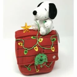 Deck The Halls Snoopy On Doghouse Plush
