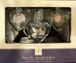 2005 Family Tree Photo Holder Starter Kit Set Of 3 Metal And Glass