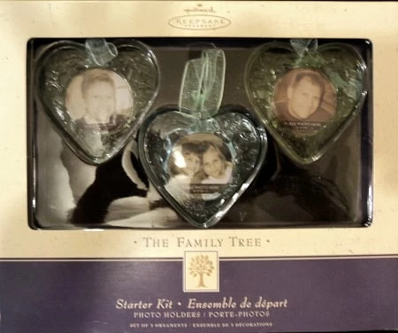 2005 Family Tree Photo Holder Starter Kit Set Of 3 Metal And Glass