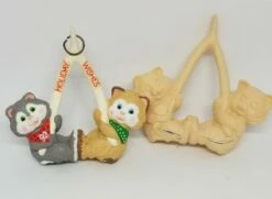 1992 Holiday Wishes Kittens *Hand Painted Artist Prototype & Wax Mold