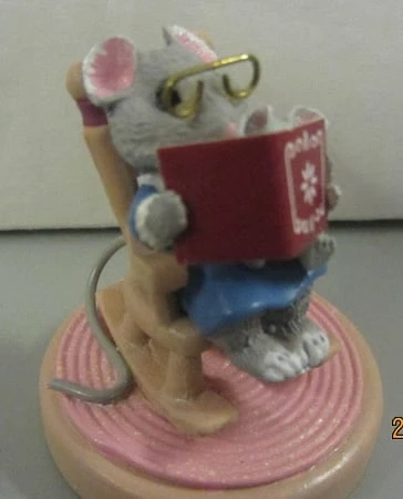 1987 Mini Memories Mice In Rocking Chair