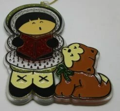 Reversible Trimmer Frosty Friends Sled With Husky *With Tag