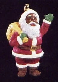 1995 Joyful Santa African American *Miniature