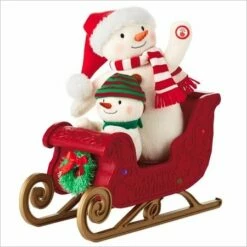 2016 Twinkling Sleigh Ride Plush Snowmen #13
