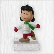 2010 Peanuts On Ice Lucy *Miniature Ornament
