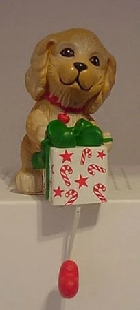 1989 Puppy With Package Stocking Hanger (Slightly Damaged Box)