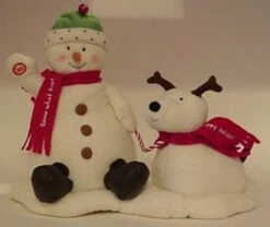 2004 Jingle Pals Snowman And Dog Plush #2 (NO TAG) Dog Barks But Does NOT Move!