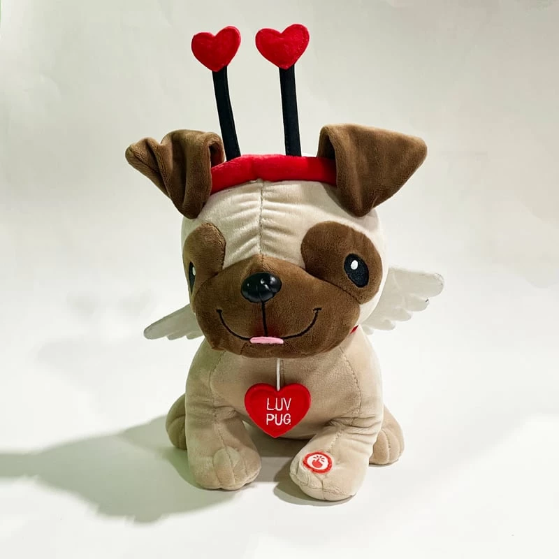 Luv Pug Valentine Plush *Plays "I Like Big Hugs" (No Tag)