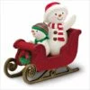 2016 Twinkling Sleigh Ride Ornament (Replica Of Plush Snowmen) *Magic (Slightly Damaged Box)