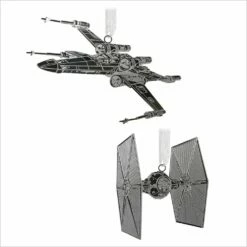 2020 Star Wars Galactic Battle Set Of 6 Flat Metal Ornaments