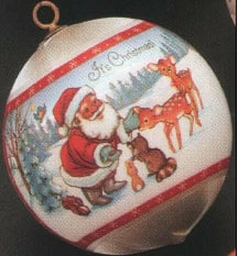 1981 Traditional Ball African American Santa *Box Is Titled It's Christmas Time