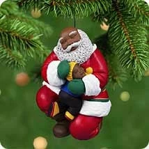 2001 Joyful Santa 3rd & Final African American (Slightly Damaged Box)