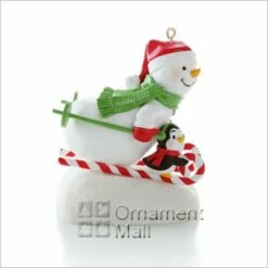 2012 Swooshin Duo Plush Snowman Ornament (Replica Of Plush Snowmen) *Magic